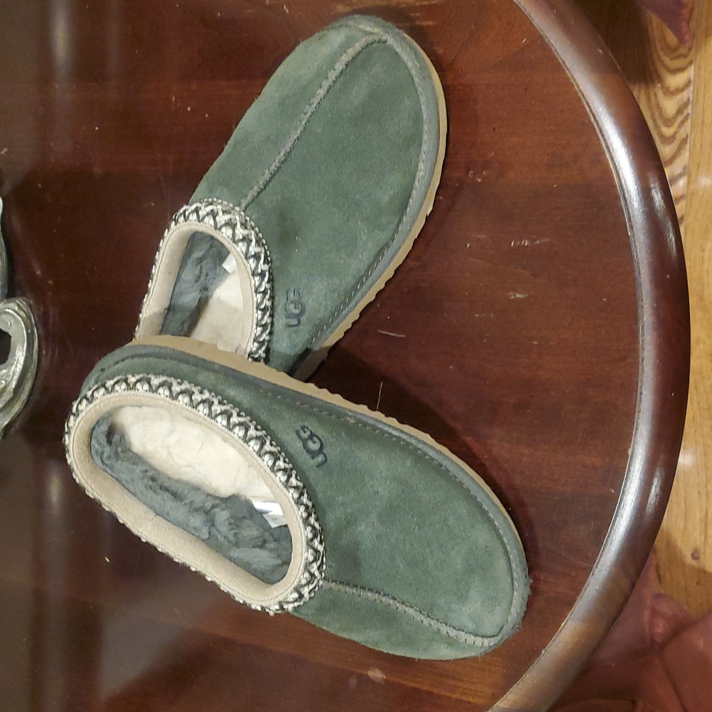 UGG Forest Green Suede Slip-Ons